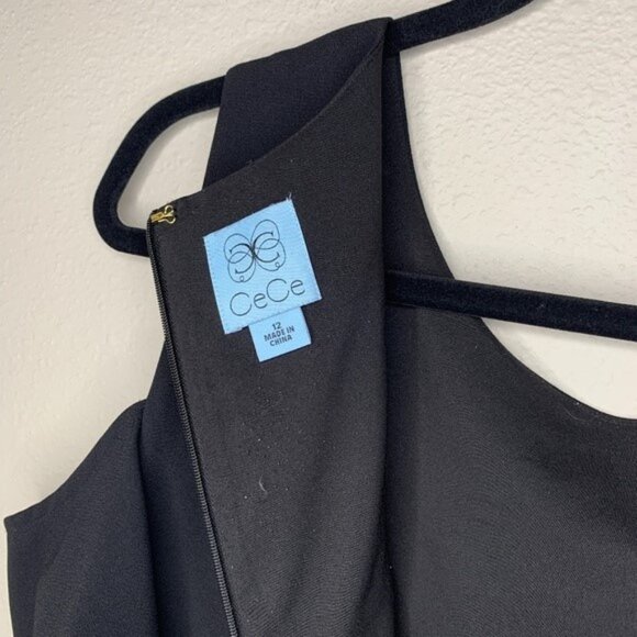 CeCe Moss Crepe Cold Shoulder Shift Dress - Picture 3 of 5